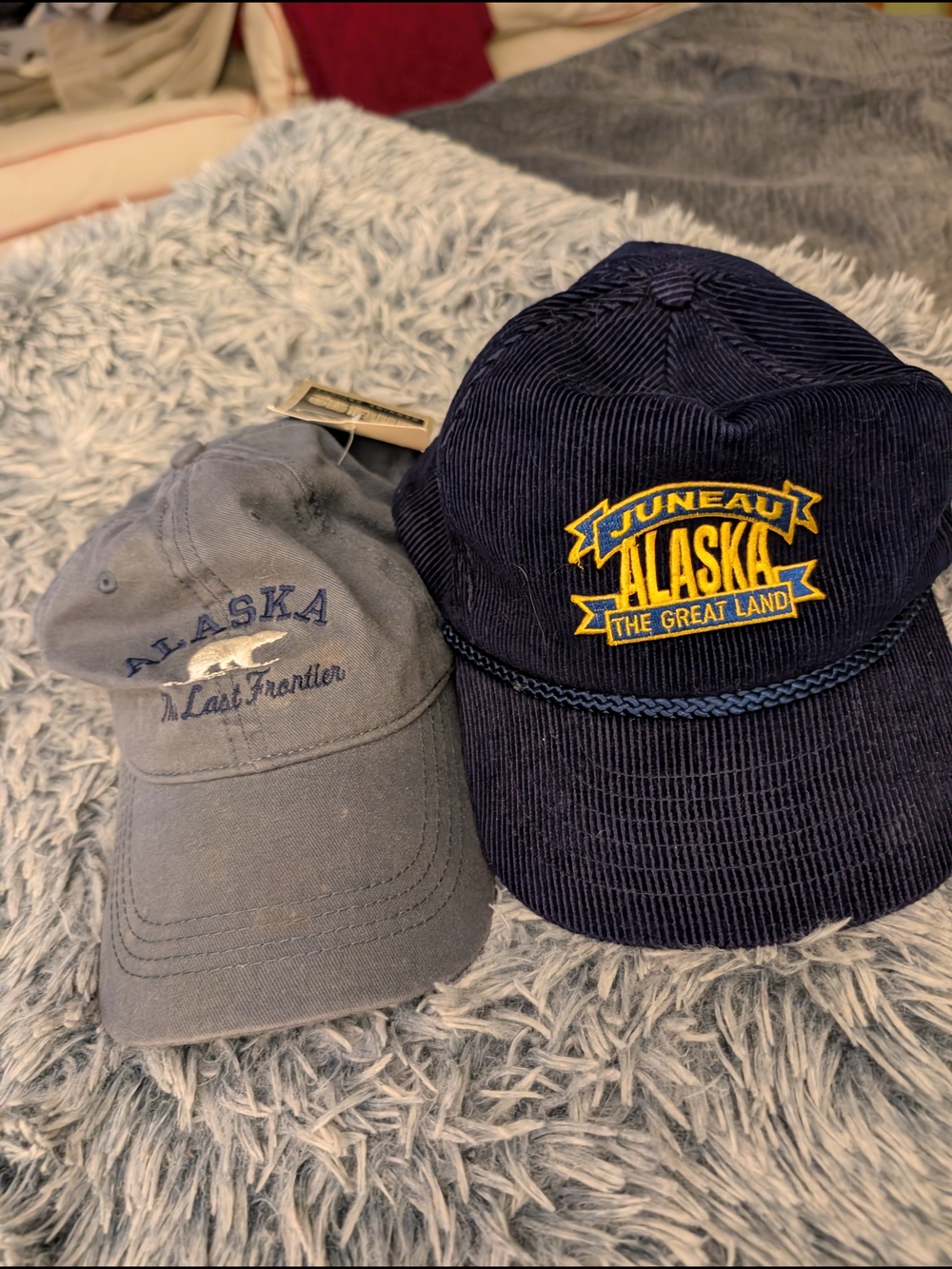 NWT 2 -Alaska Baseball Caps 1-Corduroy 1-Cotton